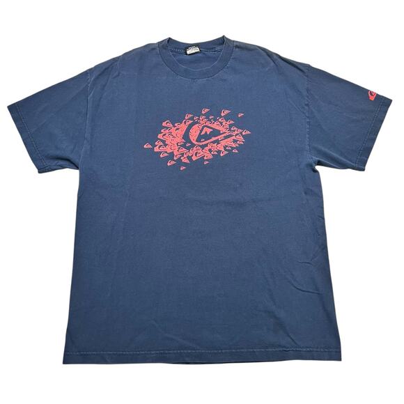 Vtg Quiksilver Faded Distress Shirt L -XL Surf Skate Grunge Vaporwave OP 90s Y2K - Picture 1 of 9